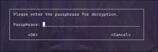 Pinentry prompt for decryption